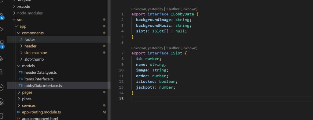TYPES, INTERFACE, ENUMS
